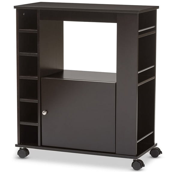 Pemberly Row Mobile Home Bar Cabinet in Dark Brown