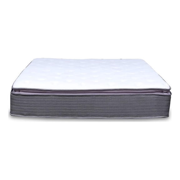 Pemberly Row Modern 10" Polyurethane Gel Infused Memory Foam Mattress in White