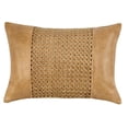 thumbnail image 1 of Pemberly Row Modern 14"x20" Leather Throw Pillow Chestnut Brown, 1 of 8