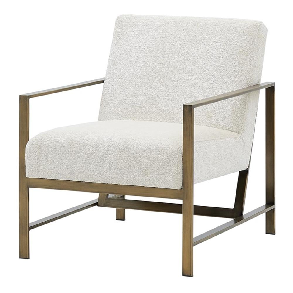 Pemberly Row Modern 19" Fabric Accent Arm Chair in Opus Cream - Walmart.com