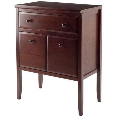Pemberly Row Modern 2 Door Modular Buffet Cabinet in Cappuccino