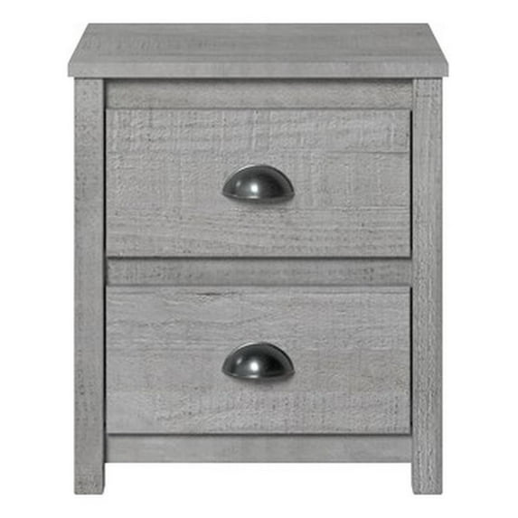 Pemberly Row Modern 20"W Solid Wood Nightstand in Dritfwood Finish