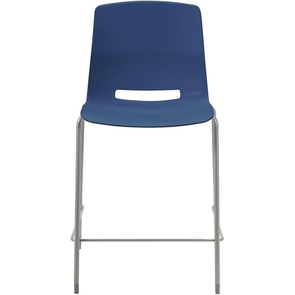 Pemberly Row Modern 25" Plastic Stackable Counter Stool in Navy