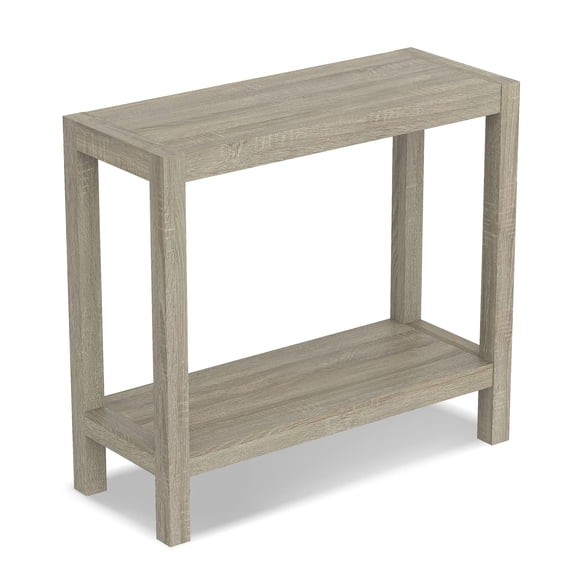 Pemberly Row Modern 26"L 1-Shelf Console Table in Dark Taupe