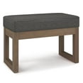 thumbnail image 1 of Pemberly Row Modern 26" Tweed Fabric Entryway Bench in Dark Brown, 1 of 6