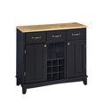 thumbnail image 1 of Pemberly Row Modern 3 Drawer Hardwood Top Large Buffet in Black, 1 of 3
