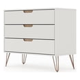 thumbnail image 1 of Pemberly Row Modern 3-Drawer Wood Dresser in Off White / Natural, 1 of 11