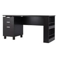 thumbnail image 1 of Pemberly Row Modern 3-Drawer Wood Writing Desk with Built in Espresso, 1 of 9