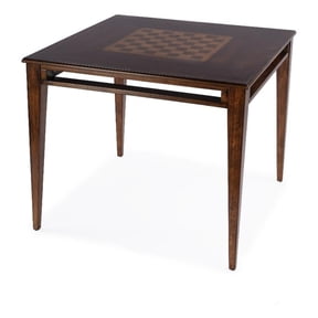 Pemberly Row Modern 36" Square Wood Game Table - Antique Cherry
