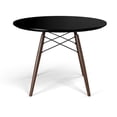 thumbnail image 1 of Pemberly Row Modern 39" Round Dining Table in Black and Walnut, 1 of 5