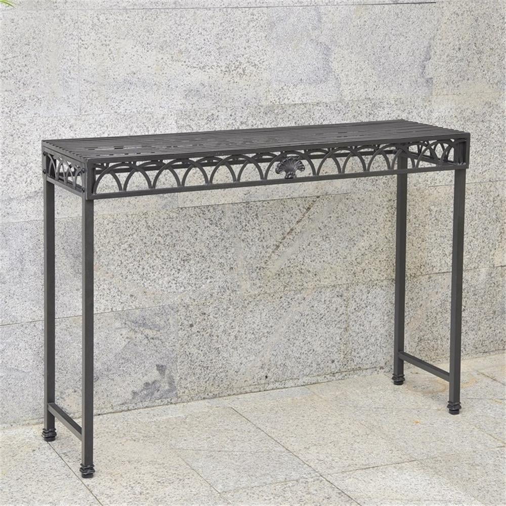 Pemberly Row Modern 48-inch Iron Console Table for Entryway in Black ...