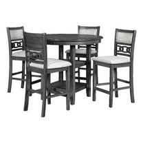 Pemberly Row Modern 5-Piece Transitional Wood Dining Set in Gray