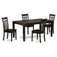 thumbnail image 1 of Pemberly Row Modern 5-piece Wood Kitchen Table Set in Cappuccino, 1 of 6
