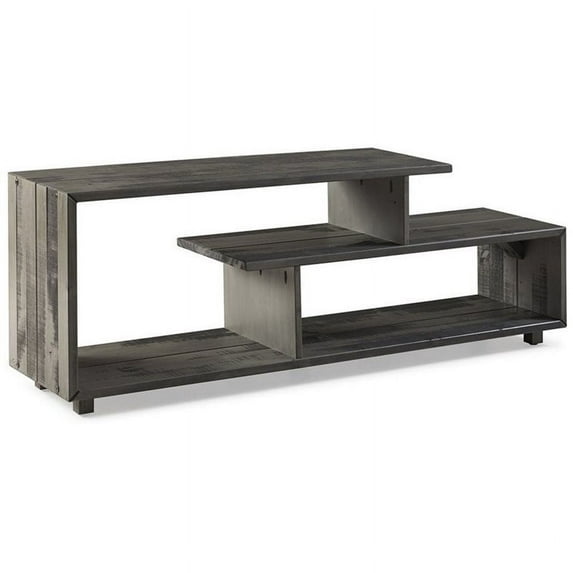 Pemberly Row Modern 60" TV Stand Console in Gray