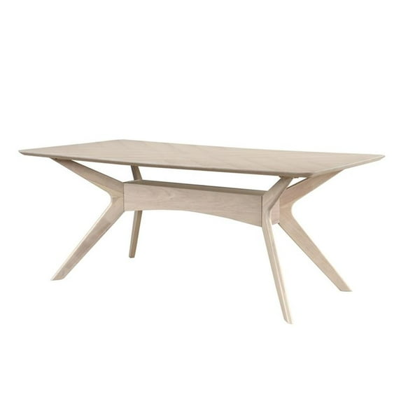 Pemberly Row Modern 71" Rectangular Dining Table in Light Oak