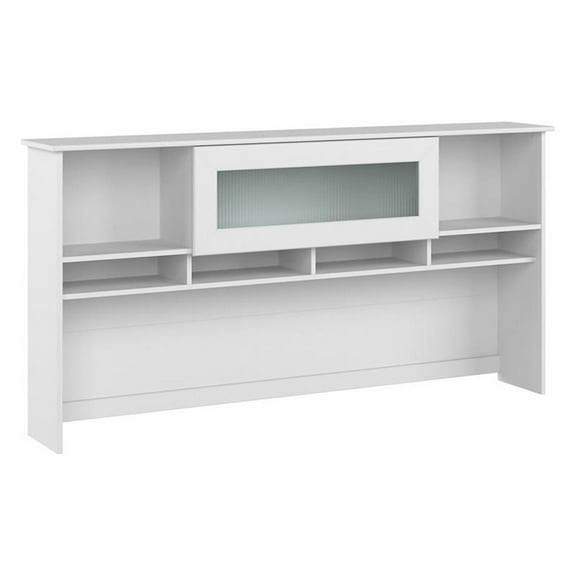 Pemberly Row Modern 72W Desk Hutch in White - Engineered Wood