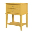 thumbnail image 1 of Pemberly Row Modern Accent Table with 2 Drawers in Mustard Yellow, 1 of 8