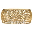 thumbnail image 1 of Pemberly Row Modern Aluminum Mesh Coffee Table in Gold Finish, 1 of 9