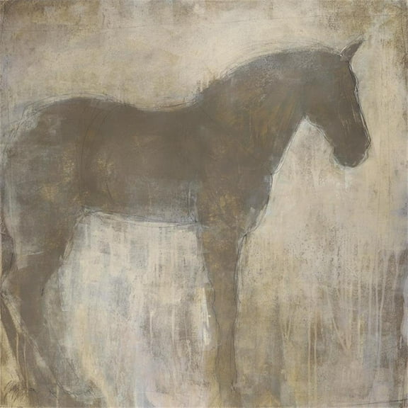 Pemberly Row Modern Art Canvas Print Equine ImPrint in Multi-Color