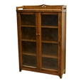 thumbnail image 1 of Pemberly Row Modern Arts and Crafts Wood Curio Cabinet in Walnut, 1 of 5