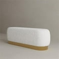 thumbnail image 1 of Pemberly Row Modern Bench in Champagne Gold and Ivory Boucle, 1 of 7