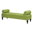 thumbnail image 1 of Pemberly Row Modern Bolster Arm Entryway Bench Bright Chartreuse, 1 of 11