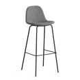 thumbnail image 1 of Pemberly Row Modern Boucle Bar Height Stools (Set of 2) in Gray, 1 of 5