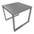 thumbnail image 1 of Pemberly Row Modern Brushed Steel Metal Side Table in Silver, 1 of 3