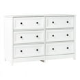 thumbnail image 1 of Pemberly Row Modern Classic 6-Drawer Oakland Wood Dresser in White, 1 of 6
