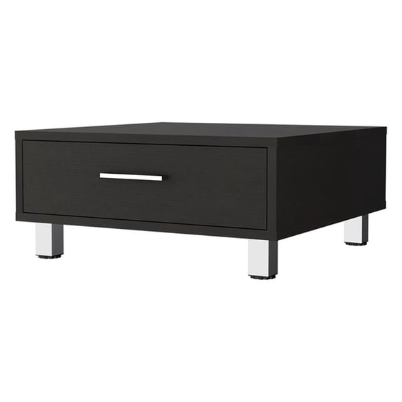 Pemberly Row Modern Coffee Table Black Wengue Engineered Wood