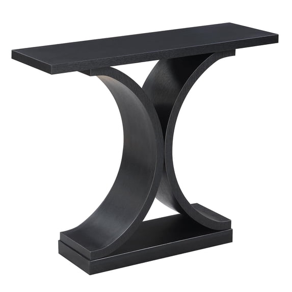 Pemberley Row Hollow Core Black Console Table Rectangular 30" H x 36" W x 12" D Unassembled