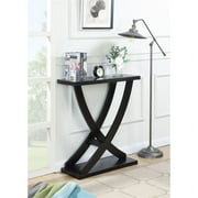 Pemberly Row Modern Console Table in Espresso Wood Finish
