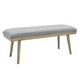 thumbnail image 1 of Pemberly Row Modern / Contemporary 20" Gray Polyester Dining Bench, 1 of 7