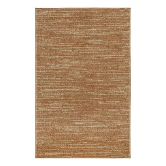 Pemberly Row Modern / Contemporary 3' x 5' Rust Fabric Area Rug