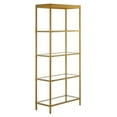 thumbnail image 1 of Pemberly Row Modern / Contemporary 30" Wide Brass Finish Bookcase, 1 of 8