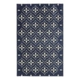 thumbnail image 1 of Pemberly Row Modern / Contemporary 4'x6' Navy Ivory Fabric Area Rug, 1 of 13