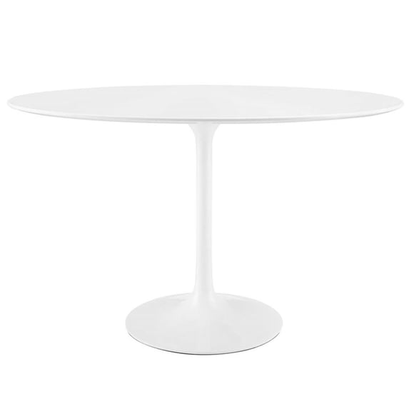 Pemberly Row Modern / Contemporary 48" Oval Dining Table in White