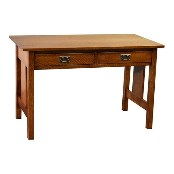 Pemberly Row Modern / Contemporary 48" Wood Writing Desk in Cherry