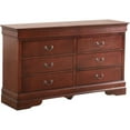 thumbnail image 1 of Pemberly Row Modern / Contemporary 6 Drawer Dresser in Cherry, 1 of 7