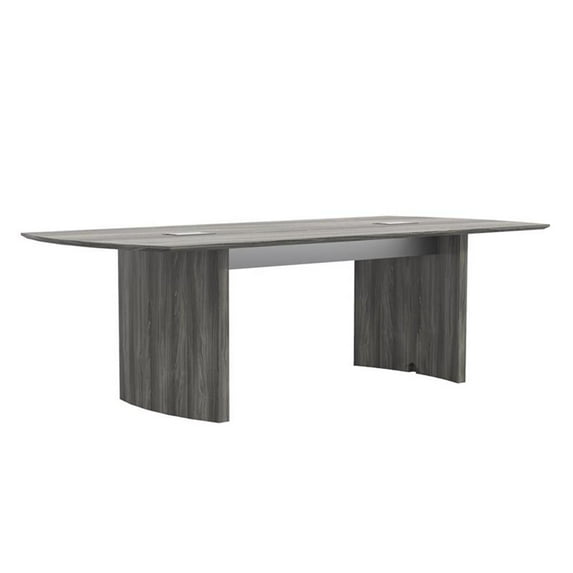 Pemberly Row Modern / Contemporary 8' Conference Table in Gray Steel