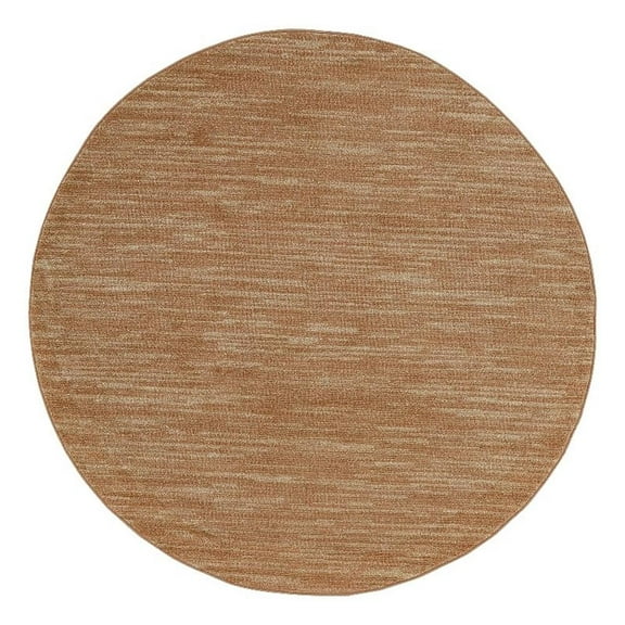 Pemberly Row Modern / Contemporary 8' x Round Rust Fabric Area Rug