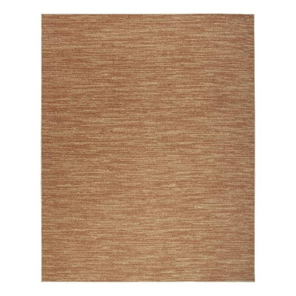 Pemberly Row Modern / Contemporary 9' x 12' Rust Fabric Area Rug