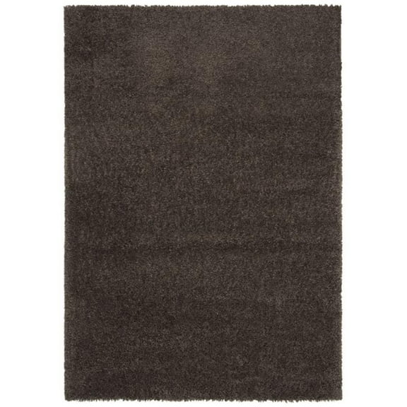 Pemberly Row Modern / Contemporary 9' x 12' Shag Rug in Brown