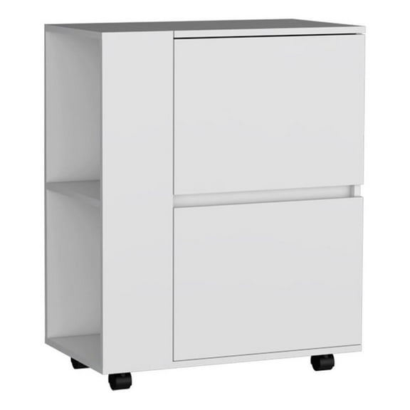 Pemberly Row Modern / Contemporary Bar Cart White Engineered Wood