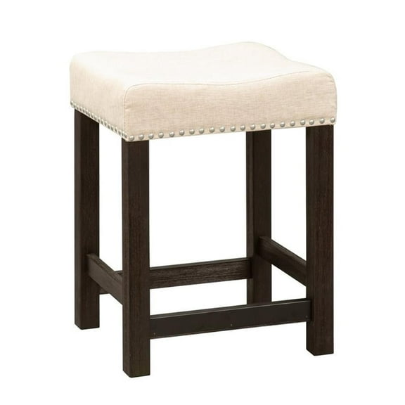 Pemberly Row Modern / Contemporary Black Upholstered Console Stool