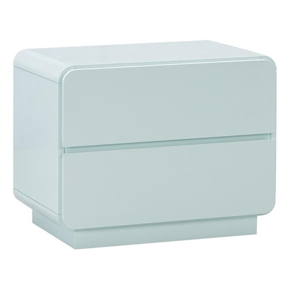 Pemberley Row Wooden Blue Nightstand Rectangular Soft Close Fully Assembled