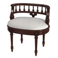 thumbnail image 1 of Pemberly Row Modern / Contemporary Cherry Upholstered Vanity Seat, 1 of 6