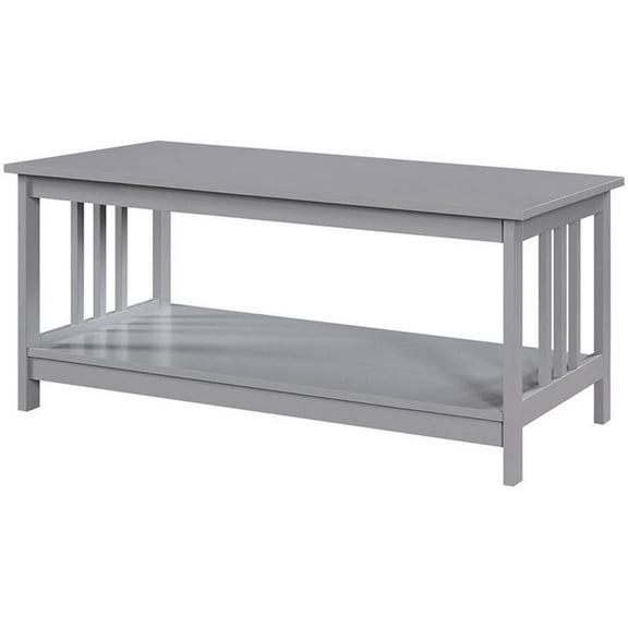 Pemberly Row Modern / Contemporary Coffee Table in Gray Wood Finish