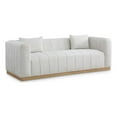 thumbnail image 1 of Pemberly Row Modern / Contemporary Cream Linen Textured Fabric Sofa, 1 of 10