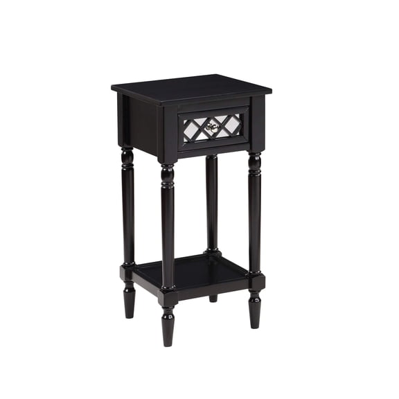 Pemberly Row Modern / Contemporary Deluxe Accent Table in Black Wood